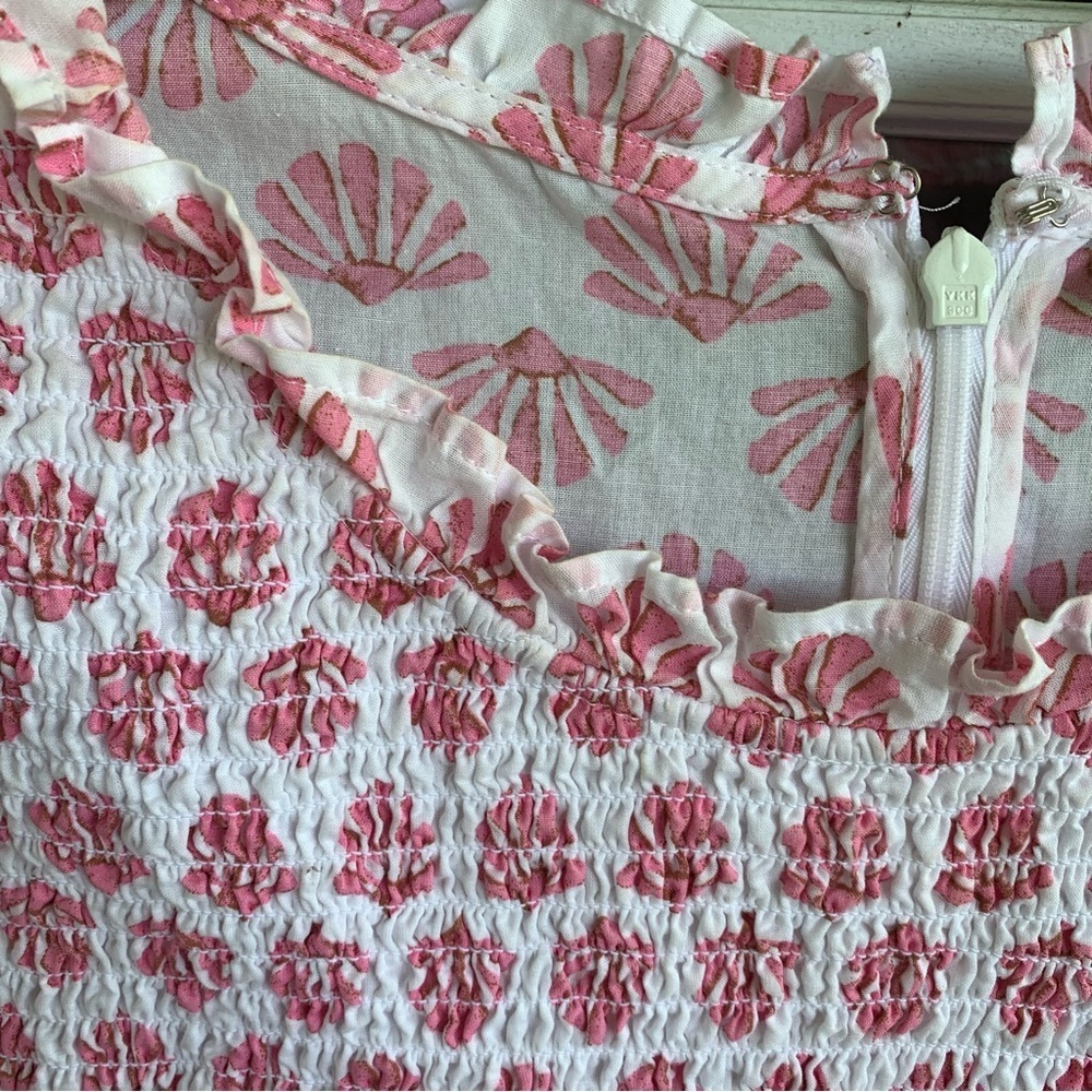 J. Crew Pink Orange Mini Dress Ruffle Sleeve Women’s Size 3X Style BR622 - Picture 5 of 9